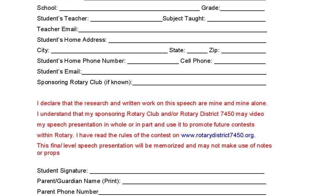 4WTSC 2018 District 7450 Contest Entry Form v20170926